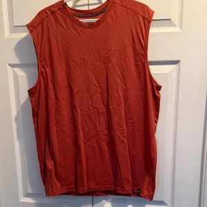 Men's Sleeveless Orange Tank Top